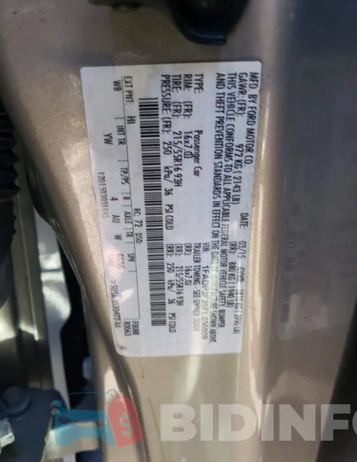 1FADP3F26FL256809 Photo# 12