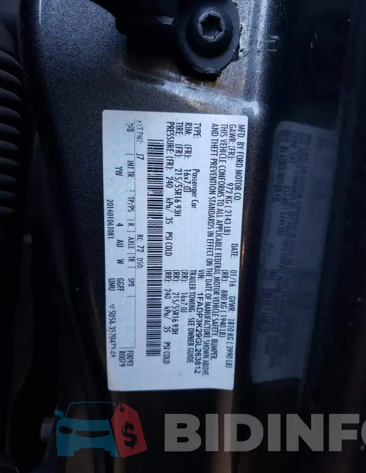 1FADP3K29GL263812 Photo# 13