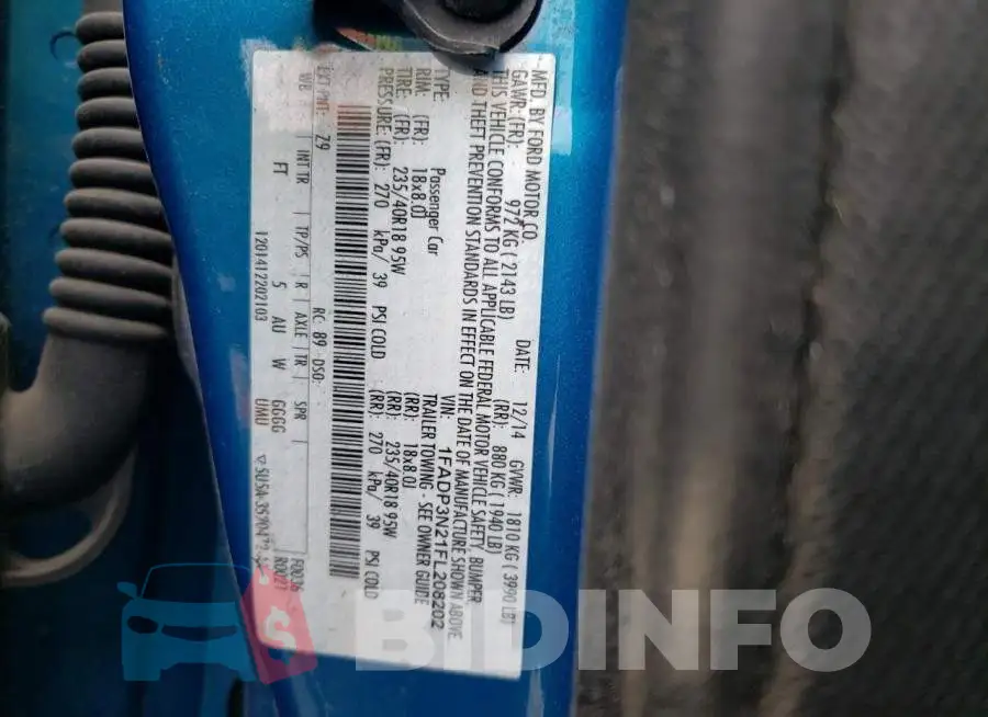 1FADP3N21FL208202 Photo# 12