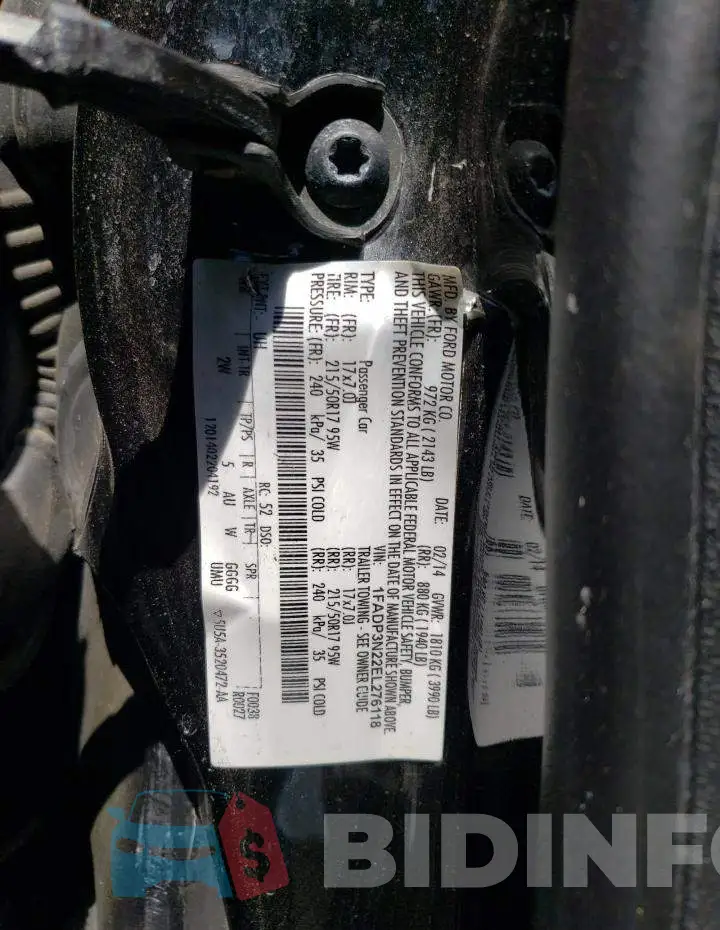1FADP3N22EL276118 Photo# 12