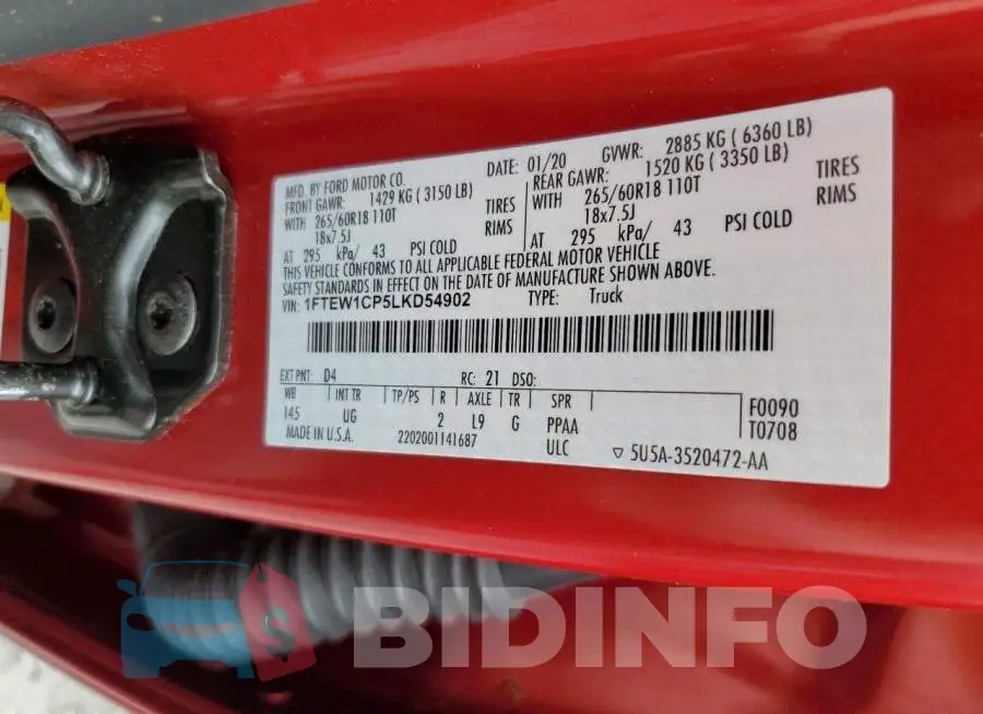 1FTEW1CP5LKD54902 Photo# 12