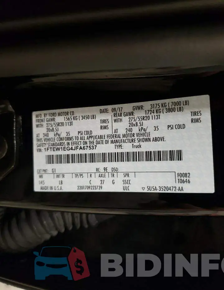 1FTEW1EG4JFA67537 Photo# 12
