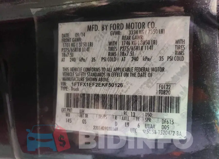 1FTFX1EF2EKF50126 Photo# 12