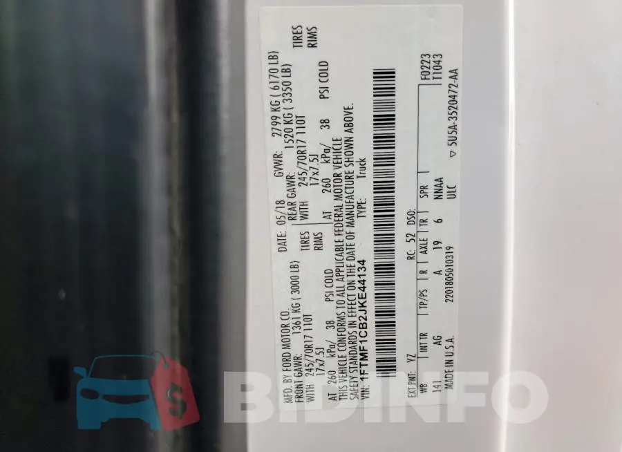 1FTMF1CB2JKE44134 Photo# 13