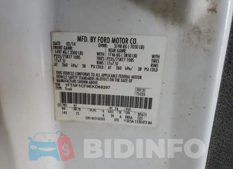 1FTNF1CF9EKD69297 Photo# 12