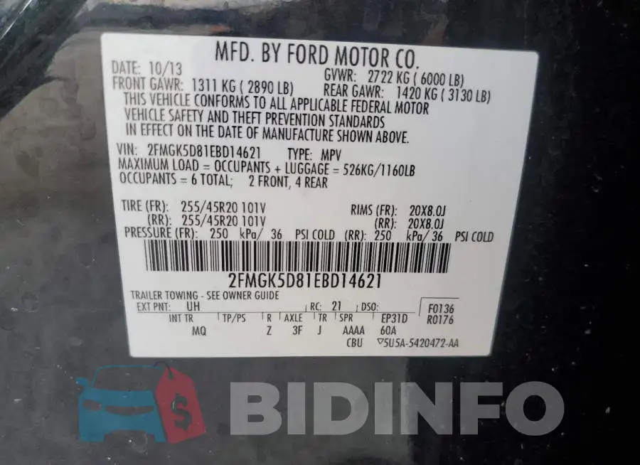 2FMGK5D81EBD14621 Photo# 14