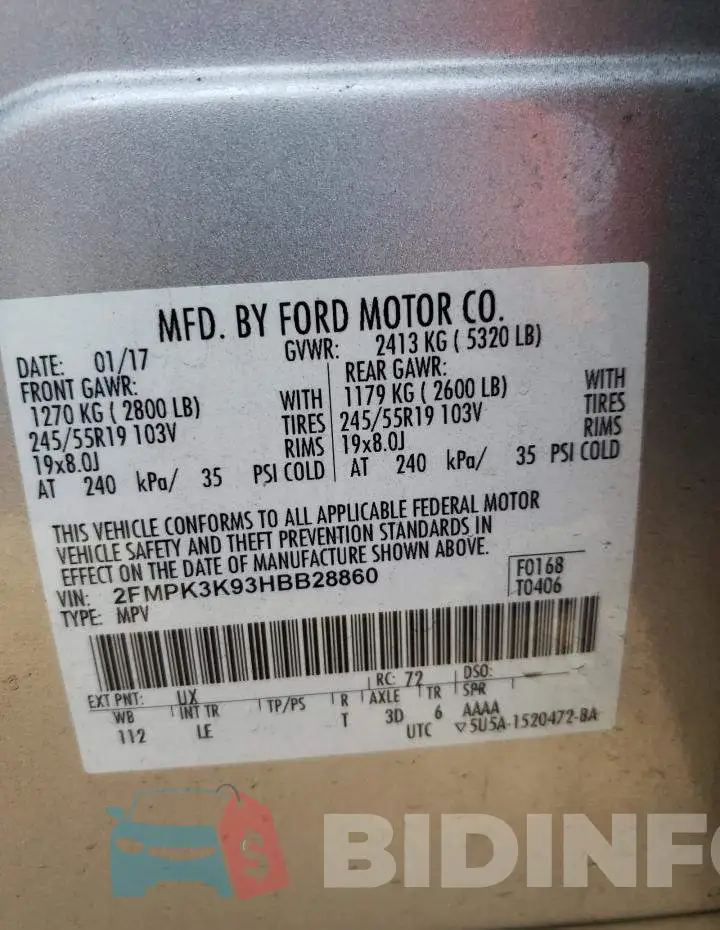 2FMPK3K93HBB28860 Photo# 14