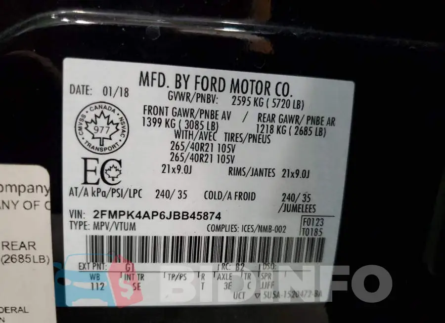 2FMPK4AP6JBB45874 Photo# 13