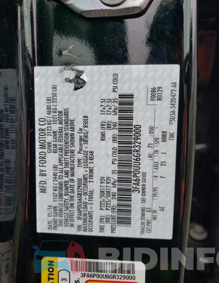 3FA6P0UU6GR329000 Photo# 12