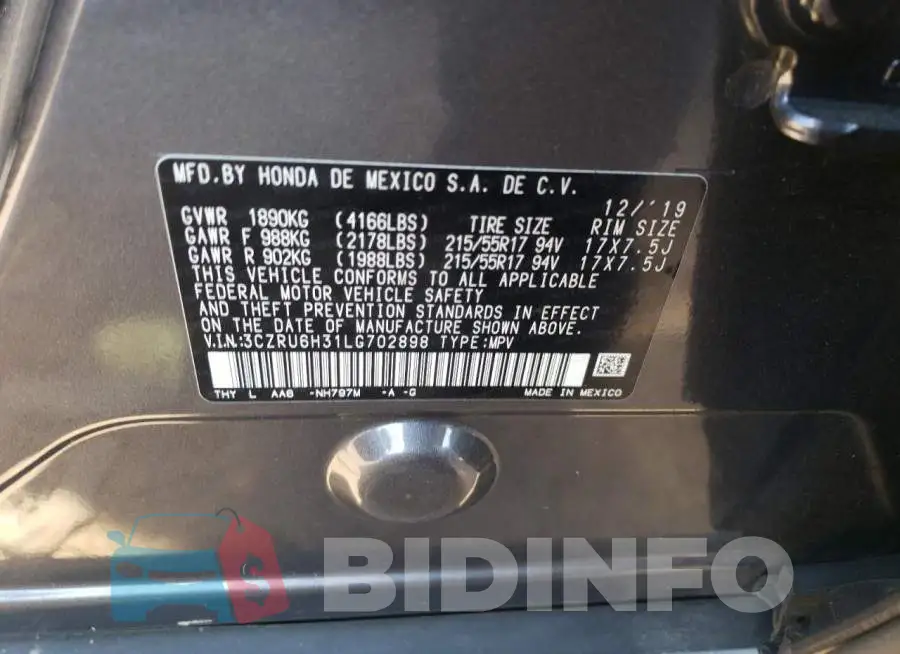 3CZRU6H31LG702898 Photo# 13