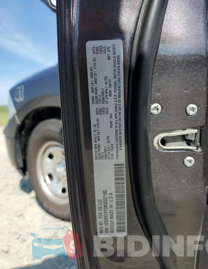 1C6RR7XT5MS507192 Photo# 13