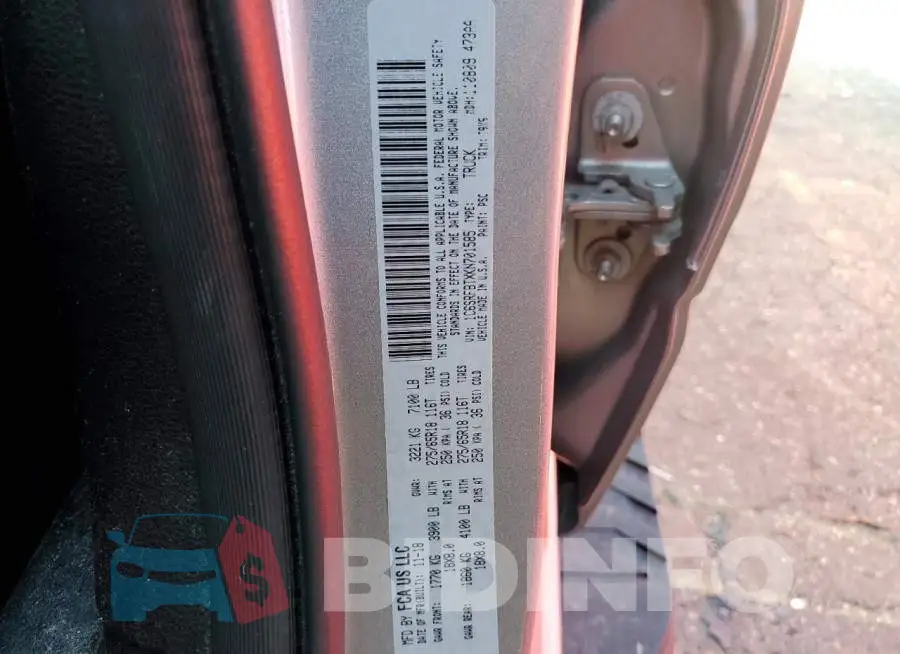 1C6SRFBTXKN701585 Photo# 12