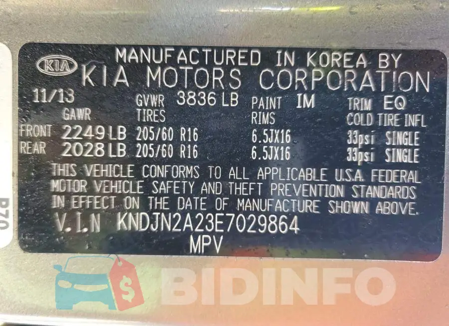 KNDJN2A23E7029864 Photo# 12