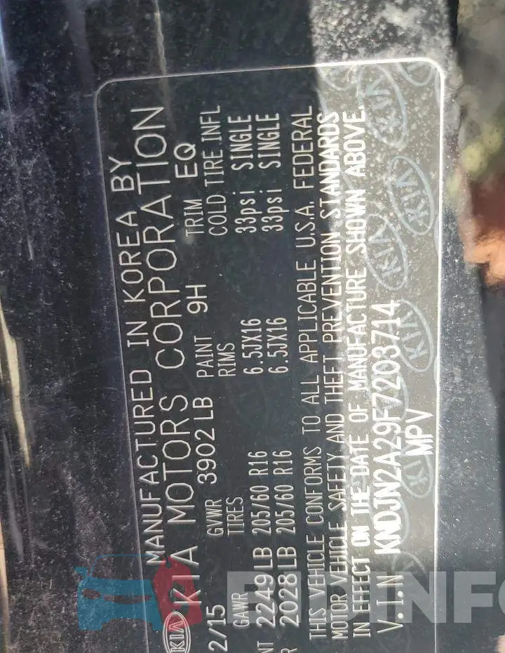 KNDJN2A29F7203714 Photo# 12