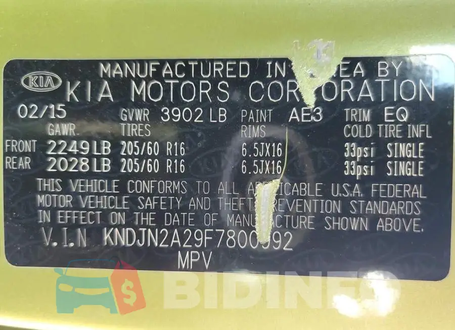 KNDJN2A29F7800992 Photo# 12