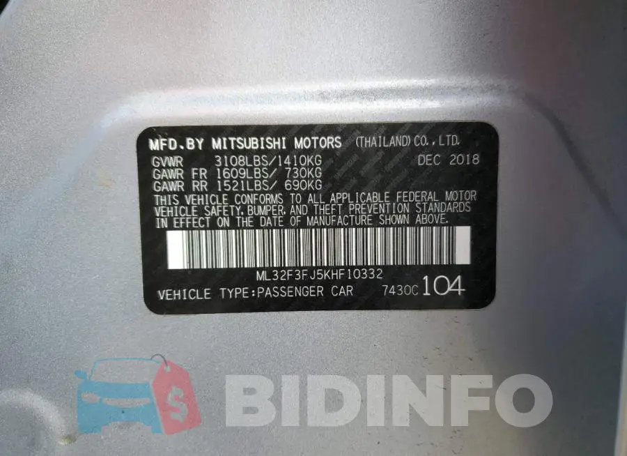 ML32F3FJ5KHF10332 Photo# 12
