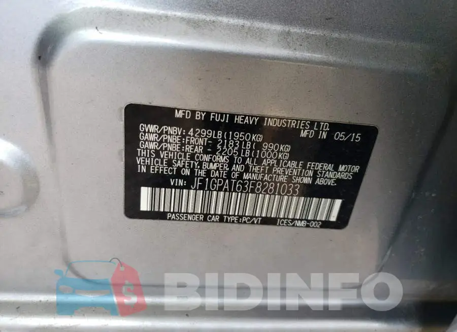 JF1GPAT63F8281033 Photo# 12