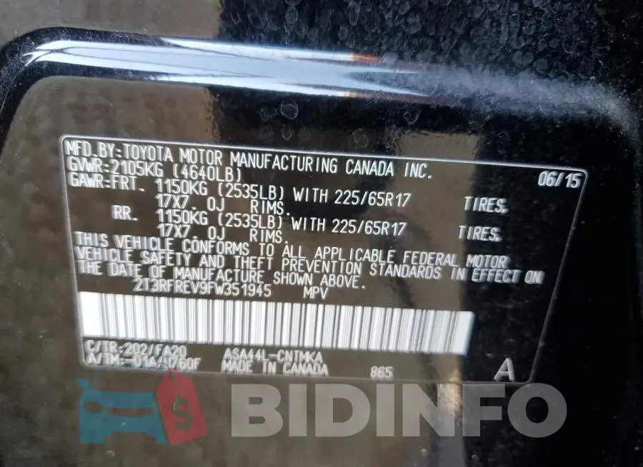 2T3RFREV9FW351945 Photo# 13