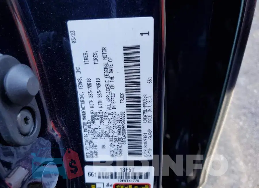 5TFLA5DB9PX089202 Photo# 13