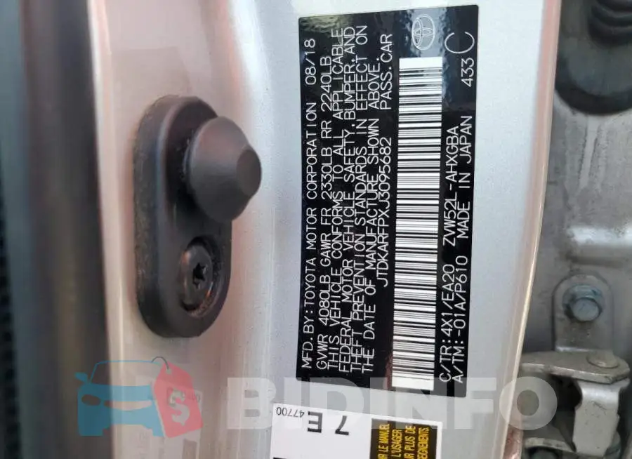 JTDKARFPXJ3095682 Photo# 12