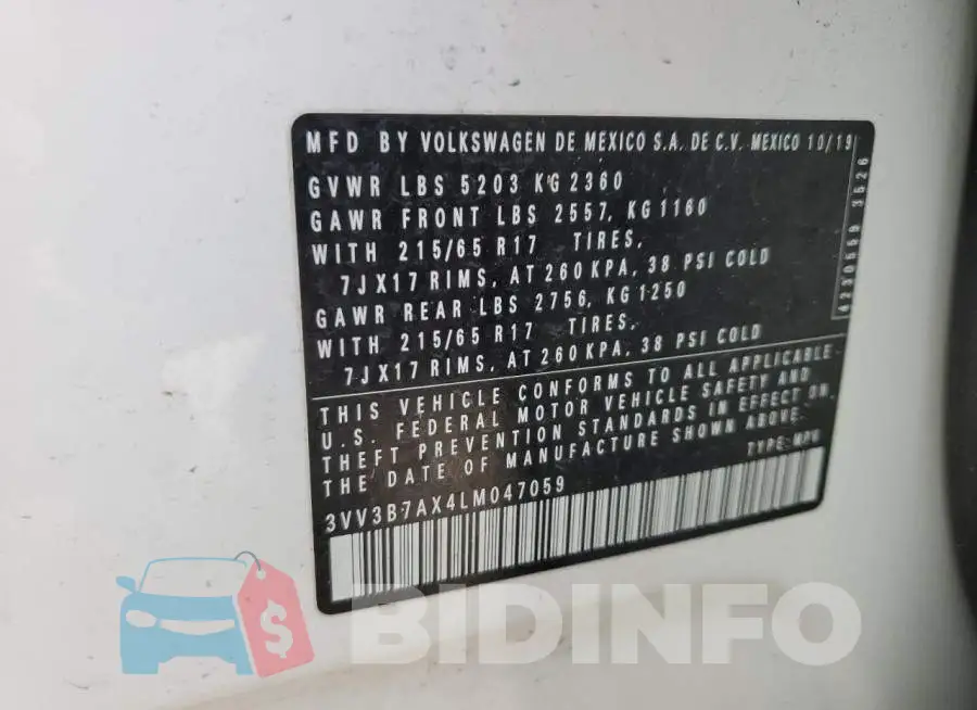 3VV3B7AX4LM047059 Photo# 13