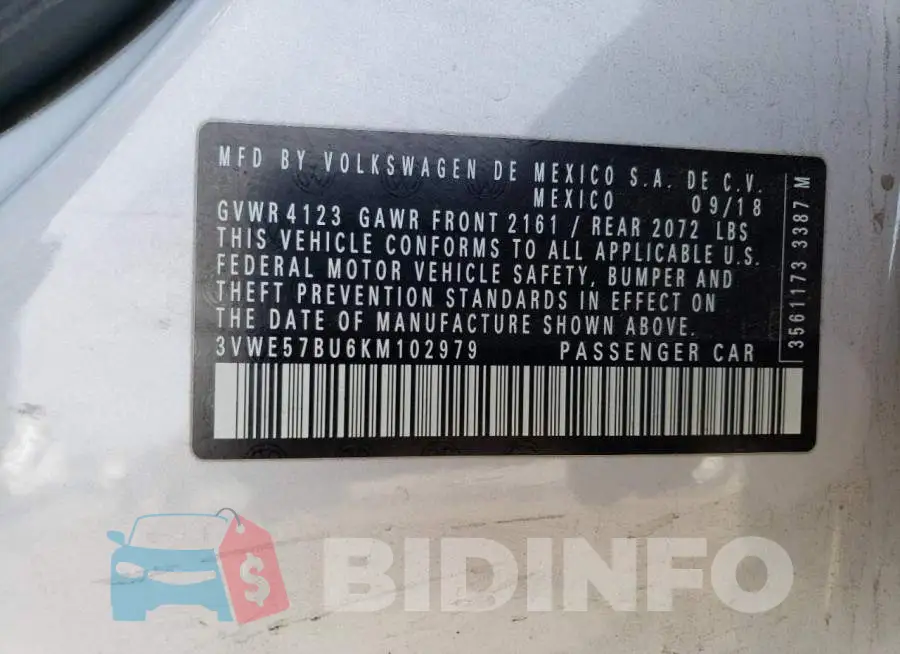 3VWE57BU6KM102979 Photo# 12