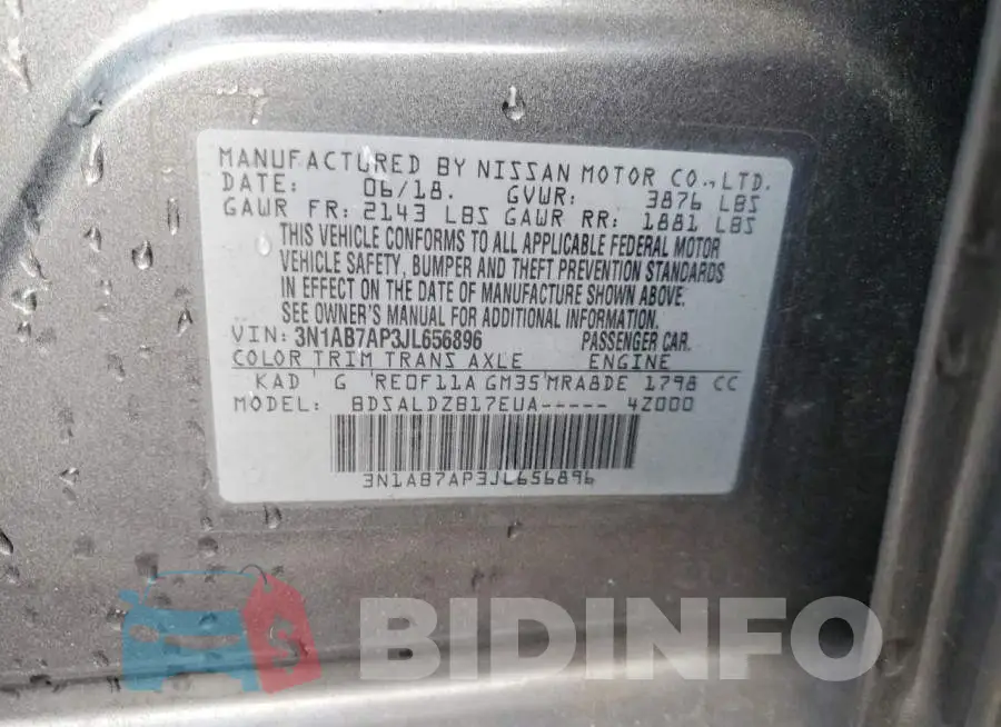 3N1AB7AP3JL656896 Photo# 12