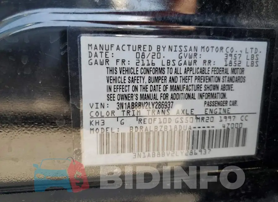 3N1AB8BV2LY286937 Photo# 12