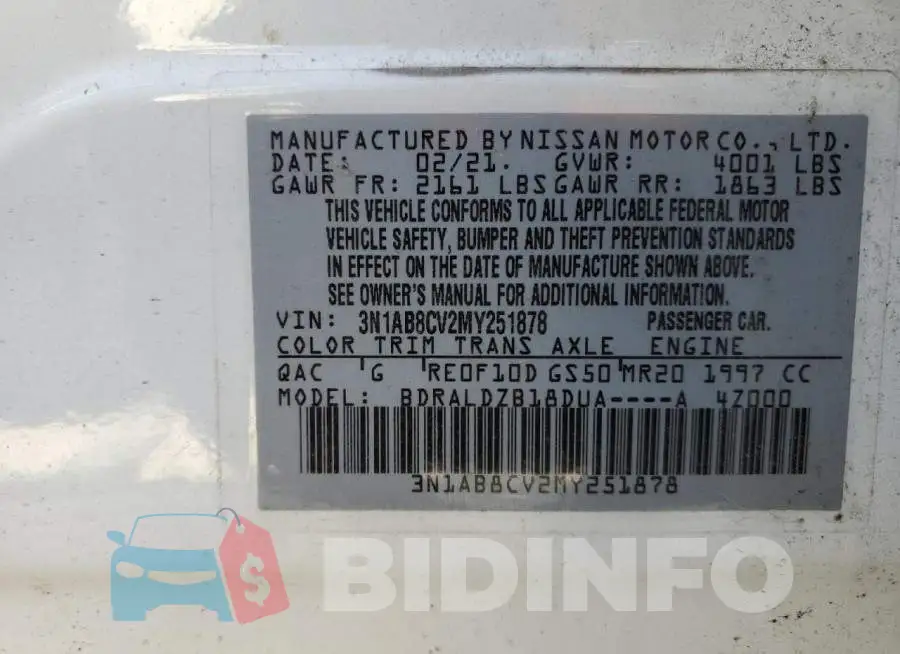 3N1AB8CV2MY251878 Photo# 12