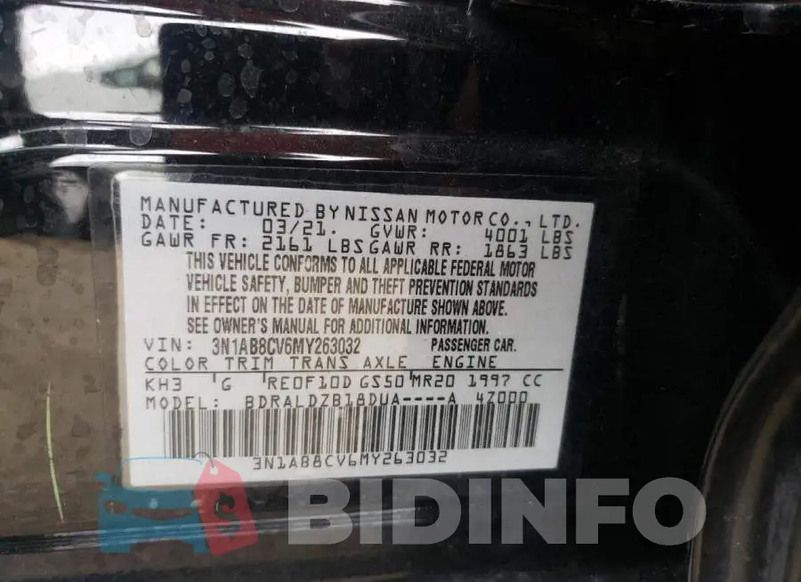 3N1AB8CV6MY263032 Photo# 12