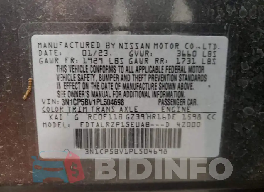 3N1CP5BV1PL504698 Photo# 13