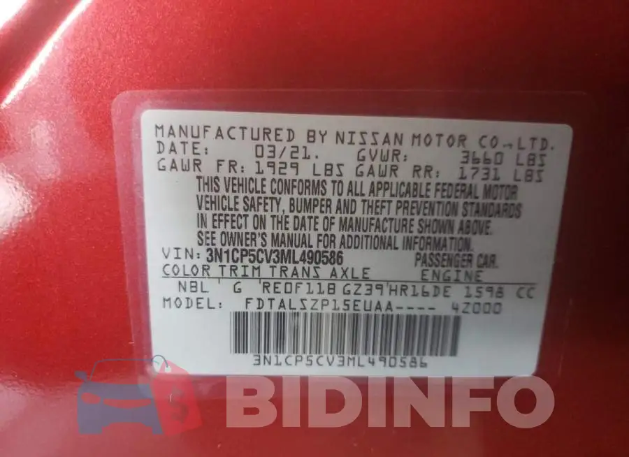 3N1CP5CV3ML490586 Photo# 13