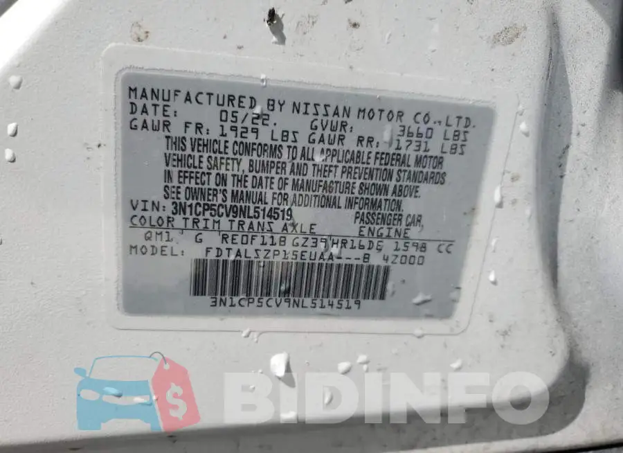 3N1CP5CV9NL514519 Photo# 13