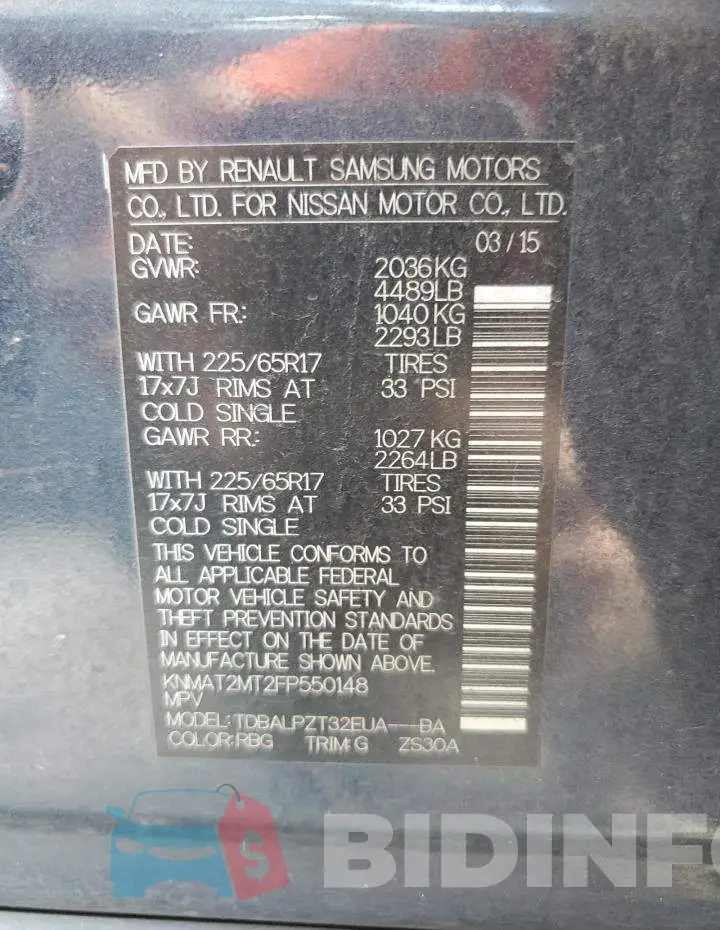 KNMAT2MT2FP550148 Photo# 14