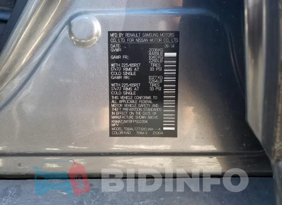 KNMAT2MT8FP502394 Photo# 13