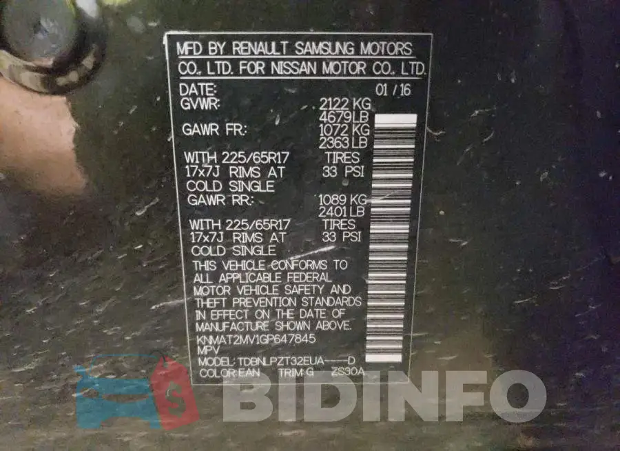 KNMAT2MV1GP647845 Photo# 12