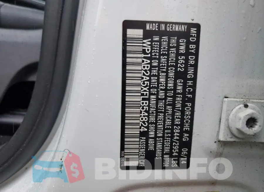 WP1AB2A5XFLB54824 Photo# 13