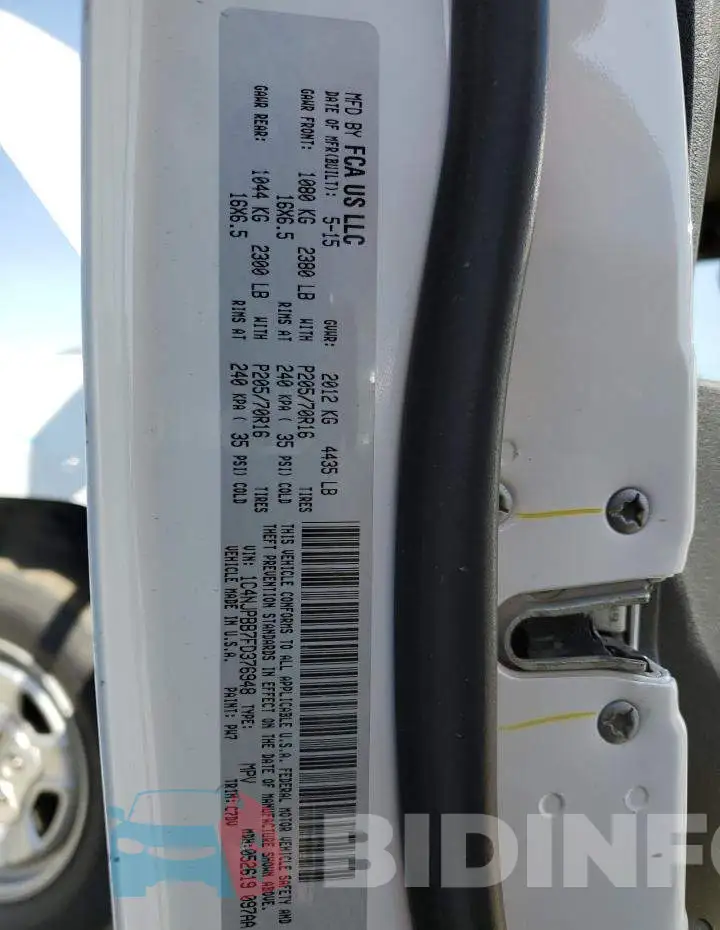 1C4NJPBB7FD376948 Photo# 14