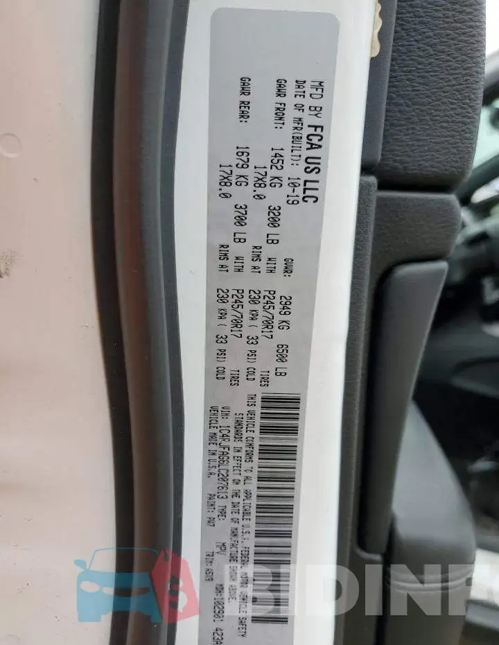 1C4RJFAG6LC207613 Photo# 13