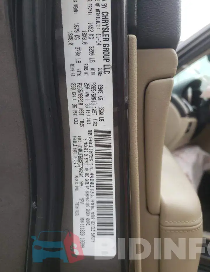 1C4RJFBGXFC706501 Photo# 12
