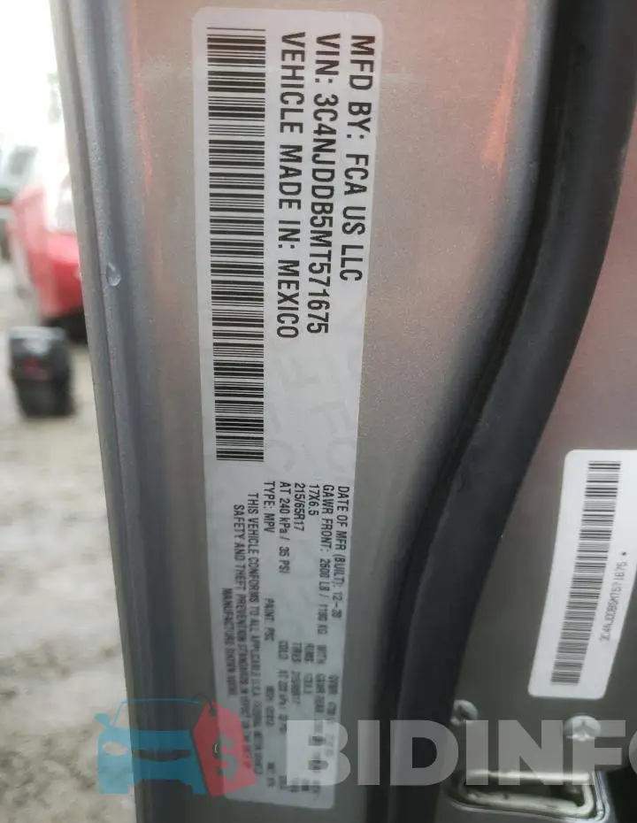 3C4NJDDB5MT571675 Photo# 14