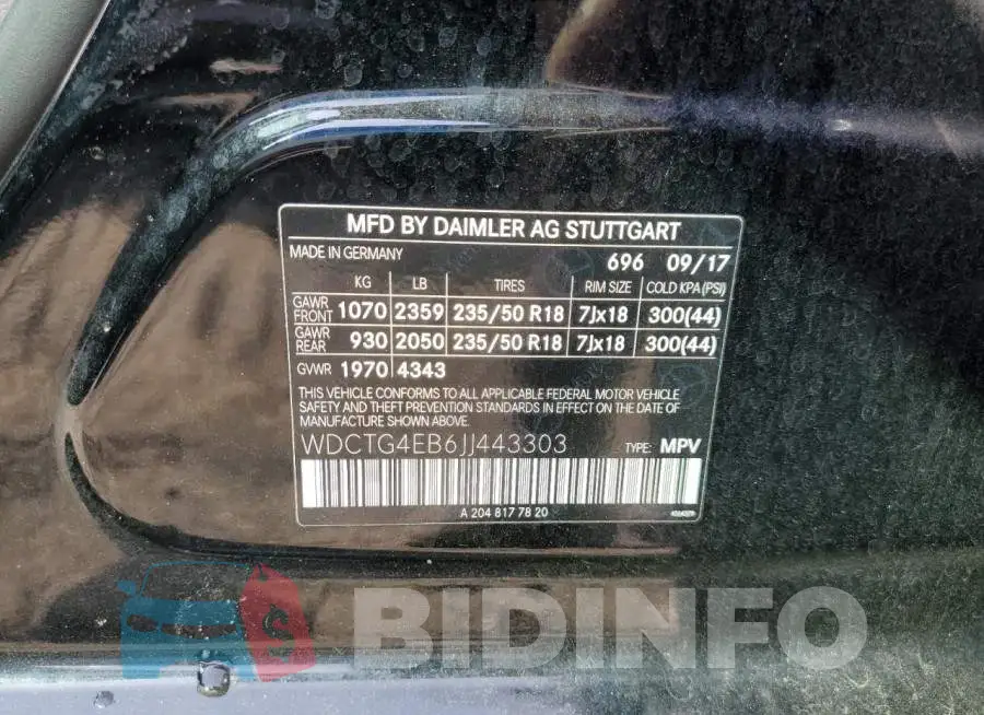 WDCTG4EB6JJ443303 Photo# 13