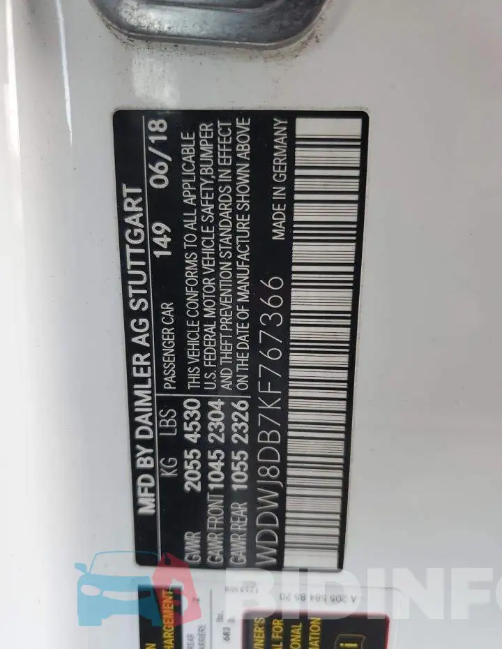 WDDWJ8DB7KF767366 Photo# 12