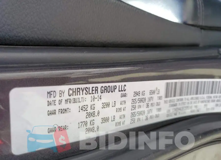 1C4RDHAG3EC975149 Photo# 12