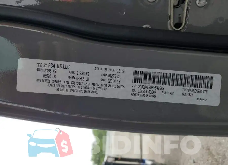 2C3CDXL98HH540969 Photo# 12