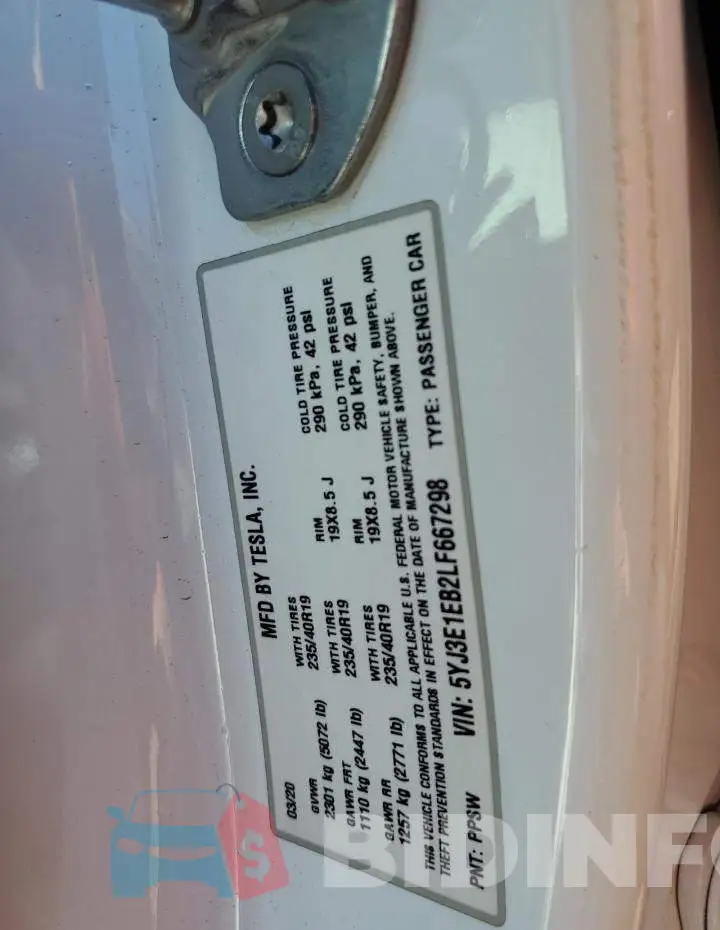 5YJ3E1EB2LF667298 Photo# 12