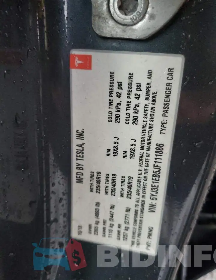 5YJ3E1EB5JF111886 Photo# 12