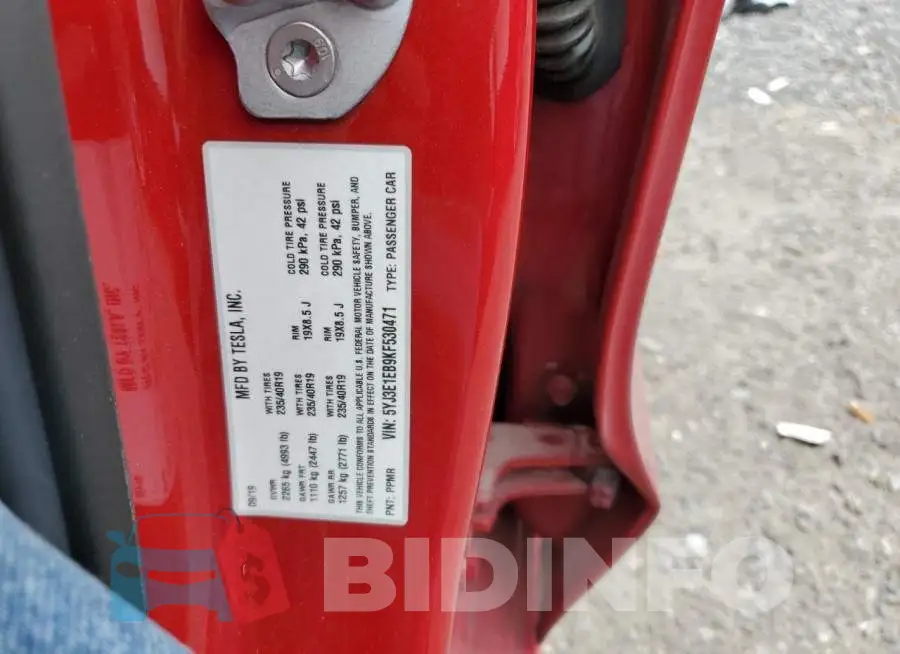 5YJ3E1EB9KF530471 Photo# 12