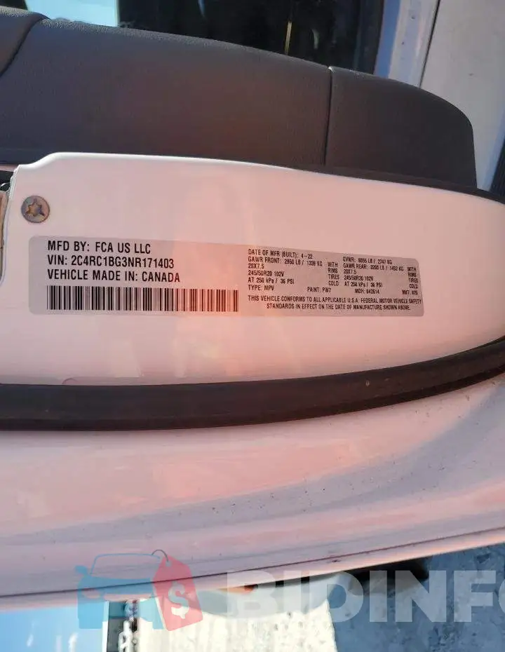 2C4RC1BG3NR171403 Photo# 13