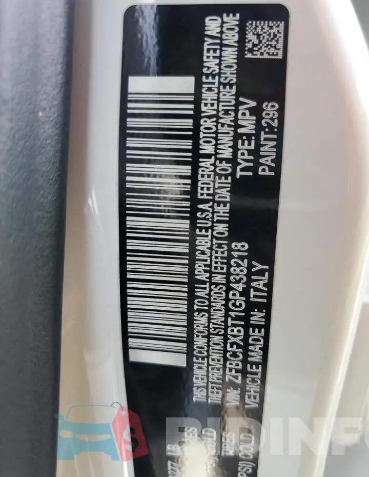 ZFBCFXBT1GP438218 Photo# 13